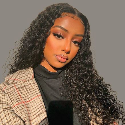 Deep wave curly hair and deep wave u part wig for black women