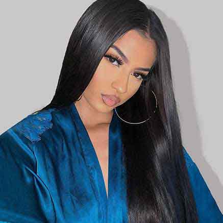 straight bob wigs with human baby hair on SuperNova